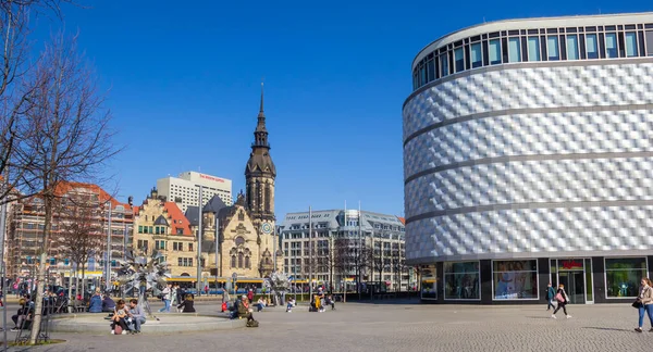 Panorama Plaza Richard Wagner Centro Leipzig Alemania — Foto de Stock