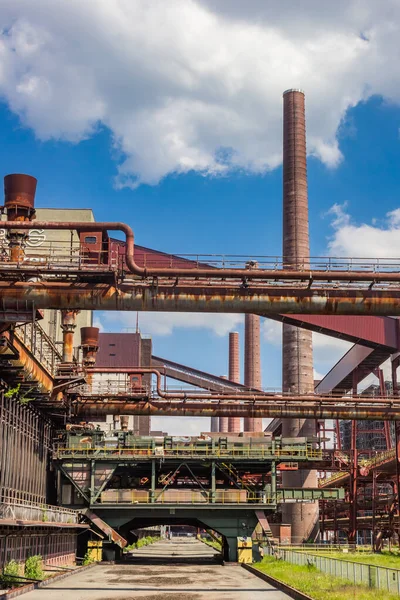 stock image Pipes and chimneys of the Kokerei in the Zollverein in Essen, Germany