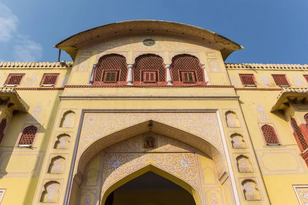 Fachada Decorada Portão Tripolia Jaipur Índia — Fotografia de Stock