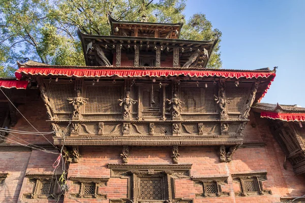 Fasáda Historického Chrámu Náměstí Durbar Káthmándú Nepál — Stock fotografie