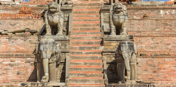 Rzeźby Świątyni Fasi Dega Bhaktapur Nepal — Zdjęcie stockowe