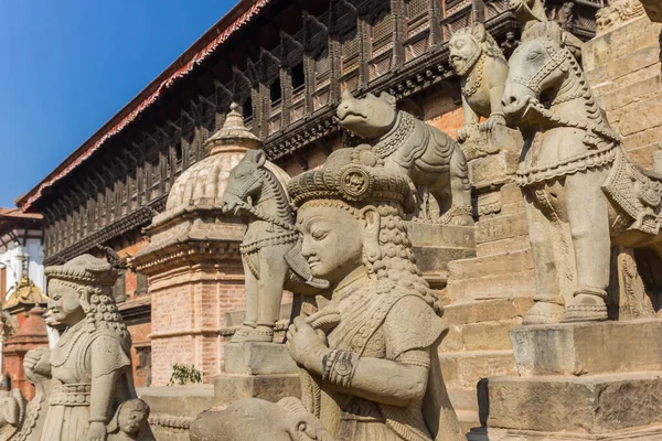 stock image Sculptures of the Siddhi Laxmi Temple in Bhaktapur, Nepal