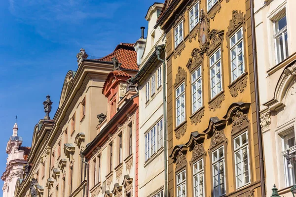 Фасады Украшенных Исторических Зданий Mala Strana Прага Чехия Лицензионные Стоковые Фото