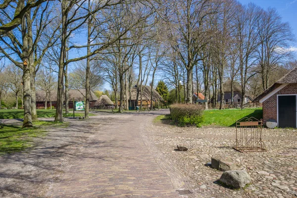 Brink Plein Het Centrum Van Historisch Dorp Orvelte Nederland — Stockfoto