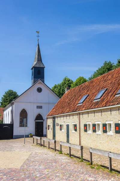 Kerk Historisch Gebouw Turfschuur Bourtange Nederland — Stockfoto