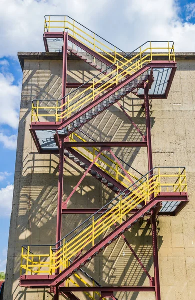 Fire stairs in the Zollverein Coal Mine Industrial Complex in Essen, Germany