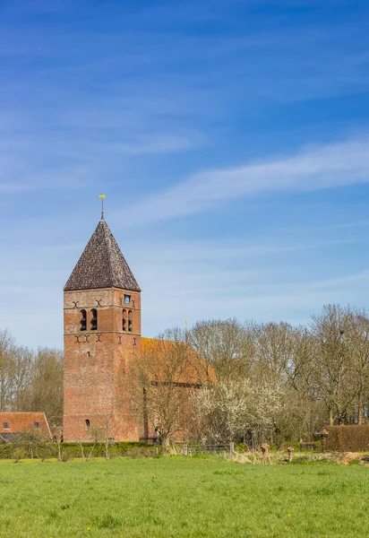 Historic Red Brick Church Small Village Westerwijterd Netherlands — Stock Photo, Image