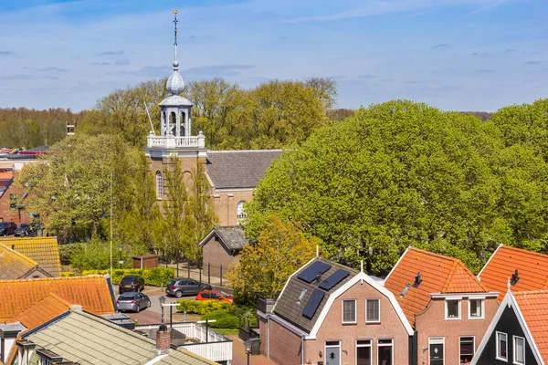 Kerktoren Oude Huizen Van Urk Nederland — Stockfoto