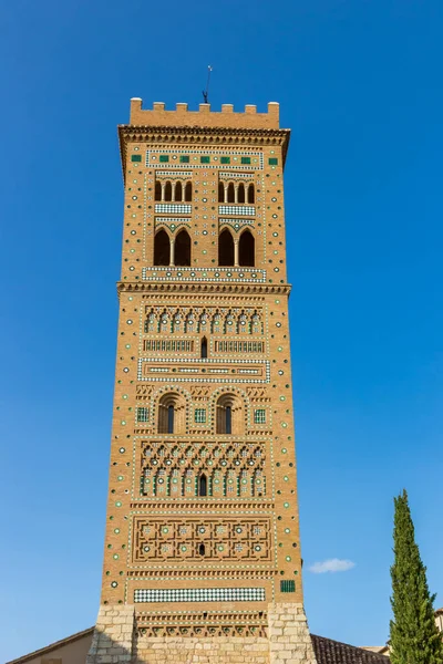 Turm Der Historischen Kirche San Martin Teruel Spanien — Stockfoto