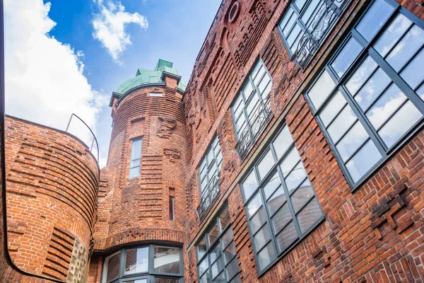 Historic Red Brick Tower Boettcherstrasse Street Bremen Germany — ストック写真