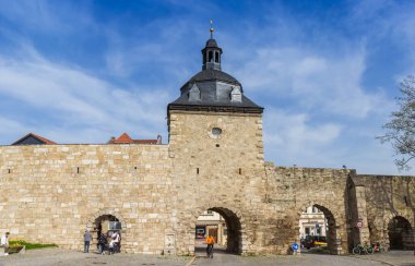 Inner Womens Gate in the surrounding city wall of Muhlhausen, Germany clipart