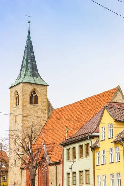 stock image Tower of the St. Lorenz church in Erfurt, Germany