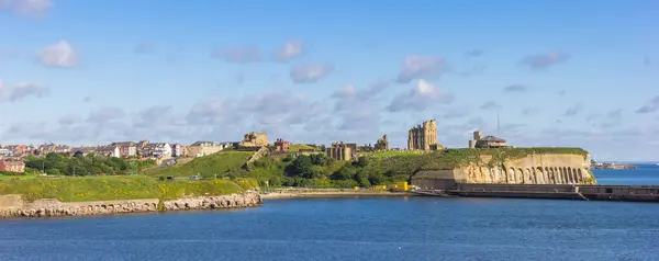 stock image Panorama of the Tynemouth Priory and Castle in Newcastle upon Tyne, England