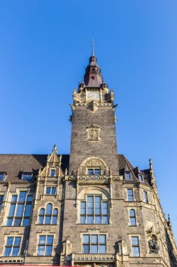 Tower of the historic town hall building in Wuppertal, Germany clipart