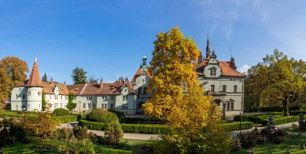 stock image Castle-Palace of the Count Schoenborn Western Ukraine, autumn.