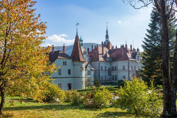 Zamek Pałac Hrabiego Schoenborn Zachodnia Ukraina Jesień — Zdjęcie stockowe
