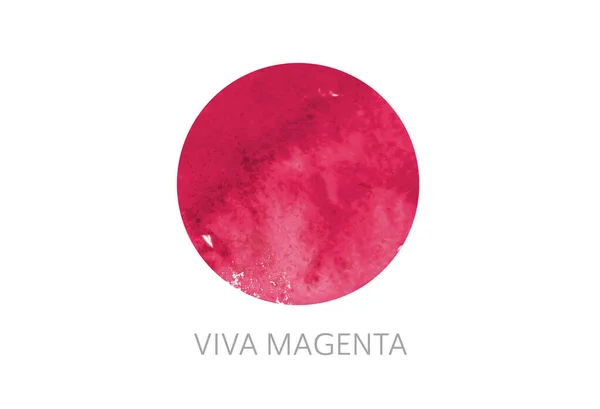 Årets Färg 2023 Viva Magenta Cirkel För Trendinspiration — Stock vektor