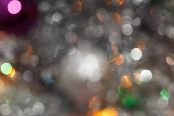 Verschwommener Hintergrund Abstraktion Eines Hellen Feiertags Party Neujahr Mehrfarbige Lichter — Stockfoto