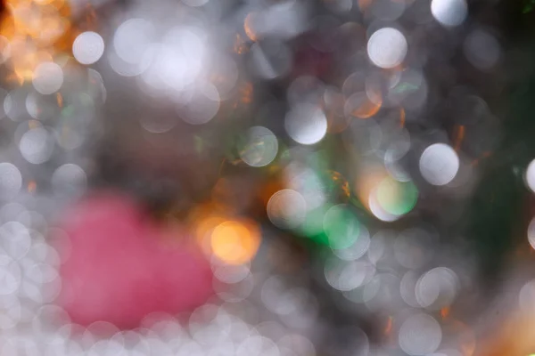 Unscharfer Schönheitshintergrund Abstraktion Eines Hellen Feiertags Party Neujahr Mehrfarbige Lichter — Stockfoto