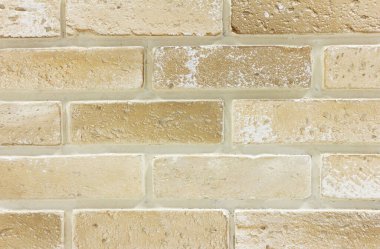 Profesyonel olarak yerleştirilmiş açık kahverengi süslemeli tuğla duvar evin iç kısmının bir kısmını oluşturuyor.