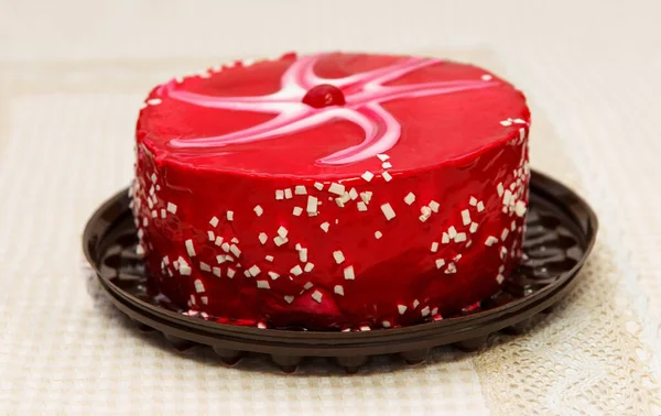 Fantastic Cherry Cake Called Drunk Cherry Delicious Sweet Confection Red — Stock Photo, Image