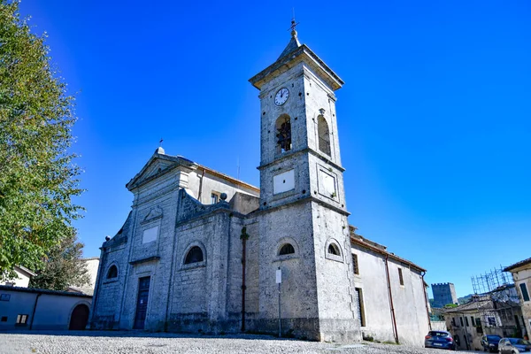 Kostel Civitavecchia Arpino Středověká Vesnice Regionu Lazio Itálie — Stock fotografie