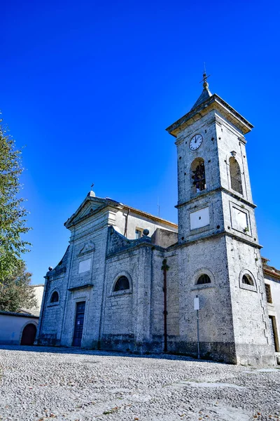 Kostel Civitavecchia Arpino Středověká Vesnice Regionu Lazio Itálie — Stock fotografie
