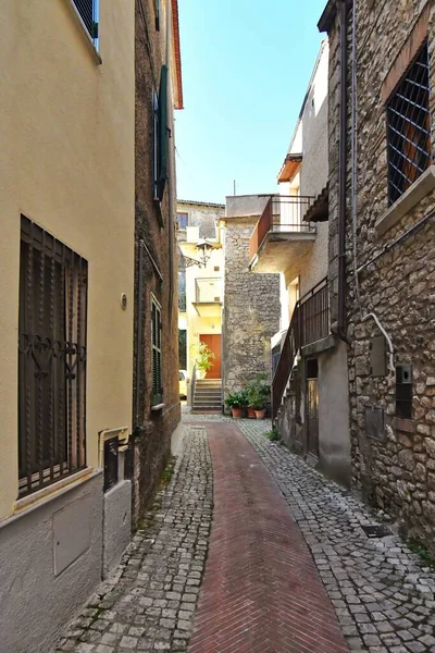 Eine Kleine Straße Zwischen Antiken Gebäuden Boville Ernica Einer Historischen — Stockfoto