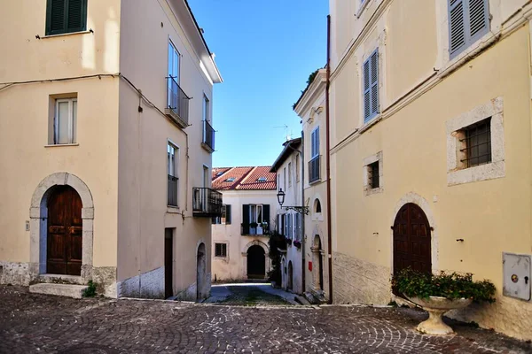 Small Street Ancient Buildings Atina Historic Town Province Frosinone Italy — Stock Photo, Image