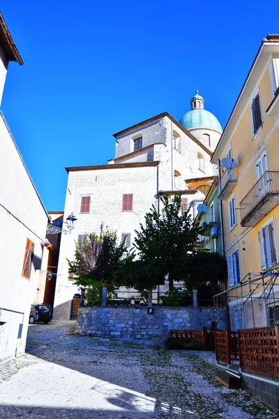 Malá Ulice Mezi Starobylými Budovami Atině Historickém Městě Provincii Frosinone — Stock fotografie