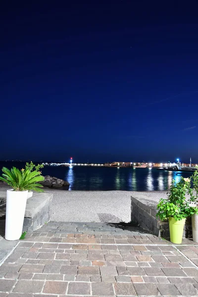 Het Strand Van Cetara Een Dorp Italiaanse Provincie Salerno — Stockfoto