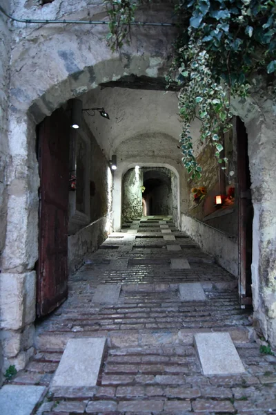Une Rue Étroite Pietramelara Village Médiéval Dans Province Caserte Italie — Photo