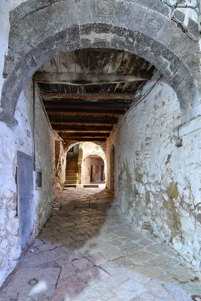 Uma Rua Estreita Pietramelara Uma Vila Medieval Província Caserta Itália — Fotografia de Stock