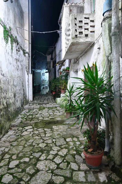 stock image A narrow street in Pietramelara, a medieval village in Caserta province, Italy.