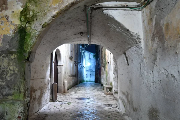 Een Smalle Straat Pietramelara Een Middeleeuws Dorp Provincie Caserta Italië — Stockfoto