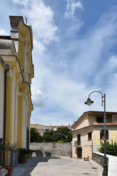Fasada Kościoła Ruviano Mała Wioska Prowincji Caserta Włoszech — Zdjęcie stockowe