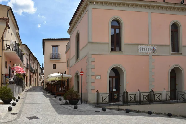 Une Petite Place Ruviano Petit Village Dans Province Caserte Italie — Photo