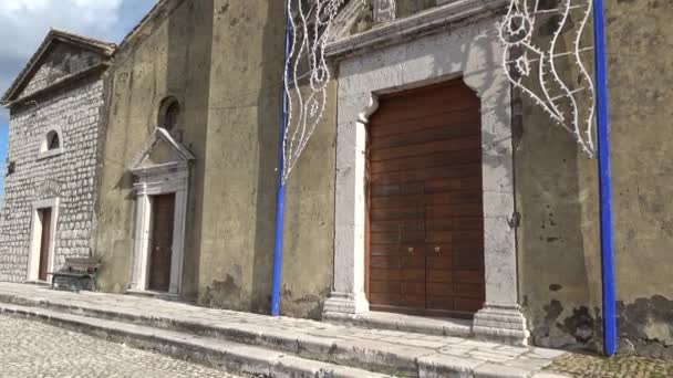 Una Pequeña Iglesia Paisaje Montesarchio Pequeño Pueblo Provincia Benevento Italia — Vídeo de stock
