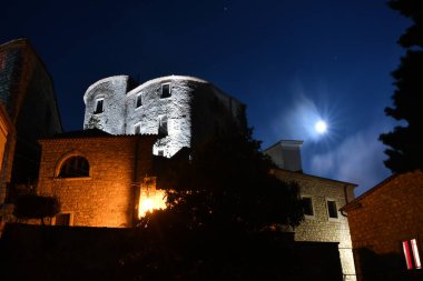 View of Gesualdo, a medieval village on the mountains of the province of Avellino, Italy.