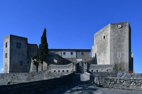 Μεσαιωνικό Κάστρο Του Μέλφι Μια Πόλη Στη Βασιλικάτα Της Ιταλίας Εικόνα Αρχείου