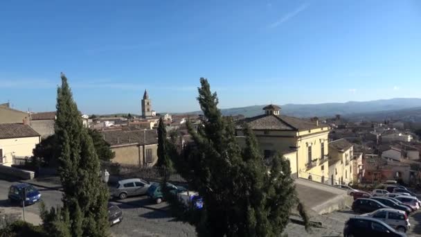 意大利Basilicata地区中世纪城镇Melfi的全景 — 图库视频影像