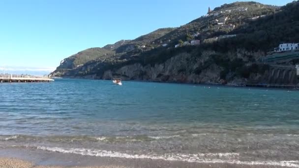 Beach Vico Equense Town Coast Campania Region Italy — Vídeo de stock