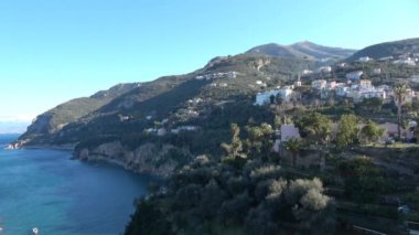 View of the sea from the beach of Vico Equense, a town near the city of Naples, Italy.