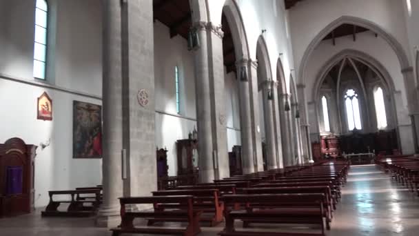 Arcades Kathedraal Van Lucera Een Historische Apulische Stad Italië — Stockvideo