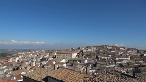 Panoramisch Uitzicht Bovino Een Oud Apulisch Dorp Provincie Foggia Italië — Stockvideo
