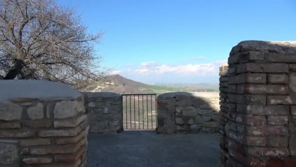 フォッジャ イタリアの州の古いプーリアの村ボヴィーノのパノラマビュー — ストック動画