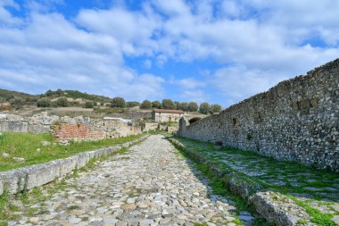 The street of Velia, an ancient Greco-Roman city in the Salerno province, Campania state, Italy.