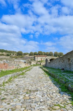 The street of Velia, an ancient Greco-Roman city in the Salerno province, Campania state, Italy.