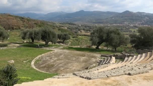ヴェリアの古代円形劇場 サレルノ州の古代ギリシャ ローマの都市 カンパニア州 イタリア — ストック動画