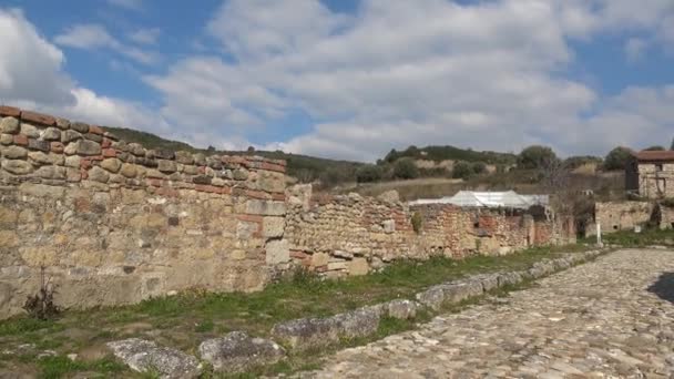 Τοπίο Ερείπια Της Βέλια Αρχαίας Ελληνορωμαϊκής Πόλης Στην Επαρχία Σαλέρνο — Αρχείο Βίντεο